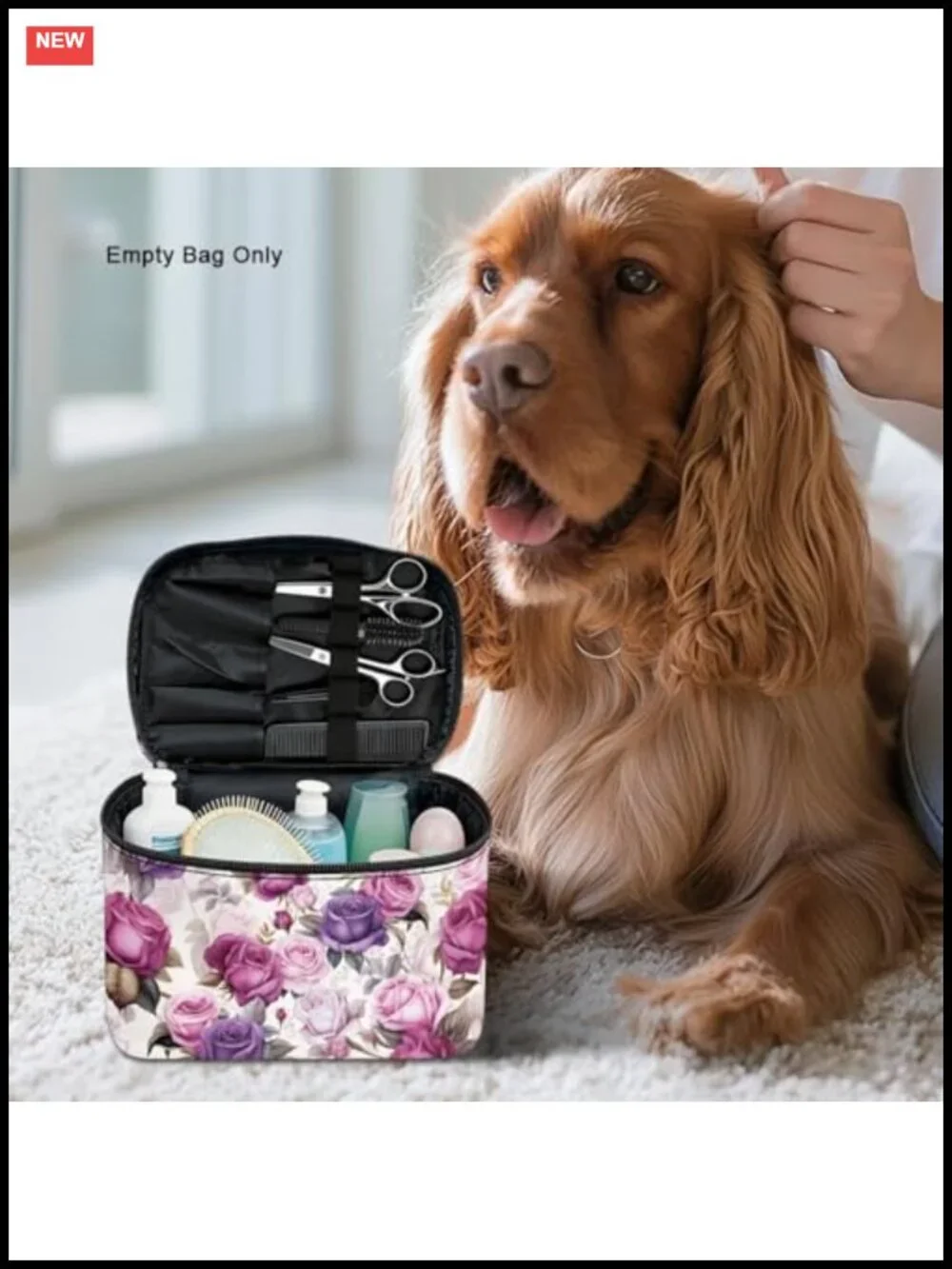 Large Capacity Travel Toiletry Bag with Hanging Hook - Polyester Makeup